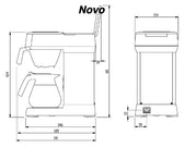 Koffiezetapparaat Bravilor Novo incl glazen kan - afbeelding 2