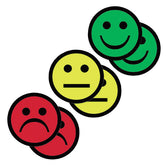 Magneet smiley 25mm emotie bedroefd rood 5 stuks - afbeelding 2