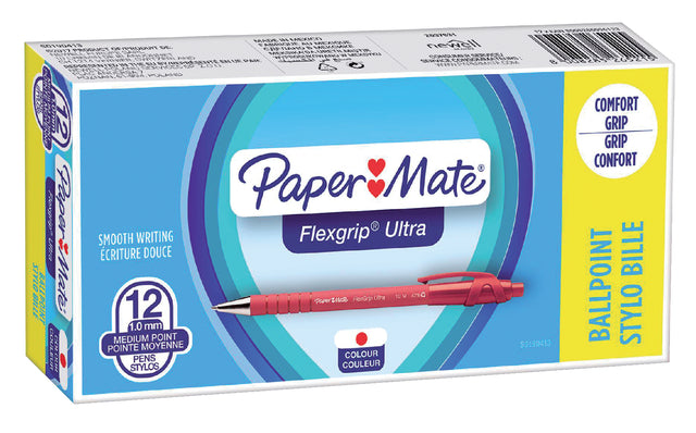 Balpen Papermate Flexgrip Ultra M rood