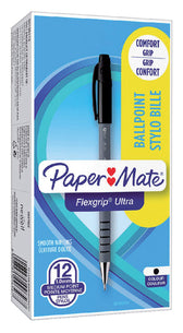 Balpen Papermate Flexgrip Ultra stick M zwart - afbeelding 4