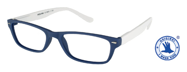 Leesbril I Need You +3.00dpt Feeling blauw-wit