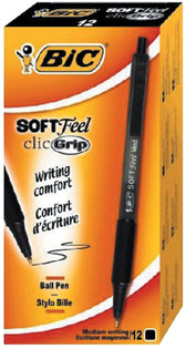 Balpen Bic soft feel clic M zwart - afbeelding 2