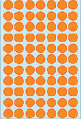 Etiket HERMA 2234 rond 13mm fluor oranje 1848stuks - afbeelding 2
