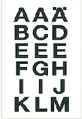 Etiket HERMA 4135 20x20mm letters A-Z zw op trsp
