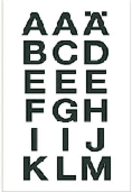 Etiket HERMA 4135 20x20mm letters A-Z zw op trsp