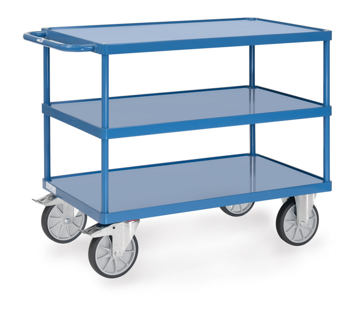 Tafelwagen 2421W -platformen van staalplaat + rand - Laadvlak 1.000 x 600 mm