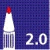 Viltstift Staedtler 352 rond 2mm rood - afbeelding 3