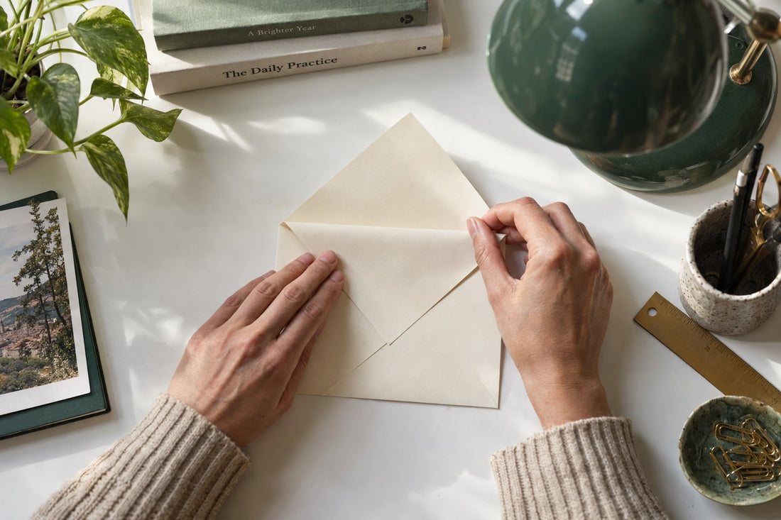 Envelop vouwen van papier