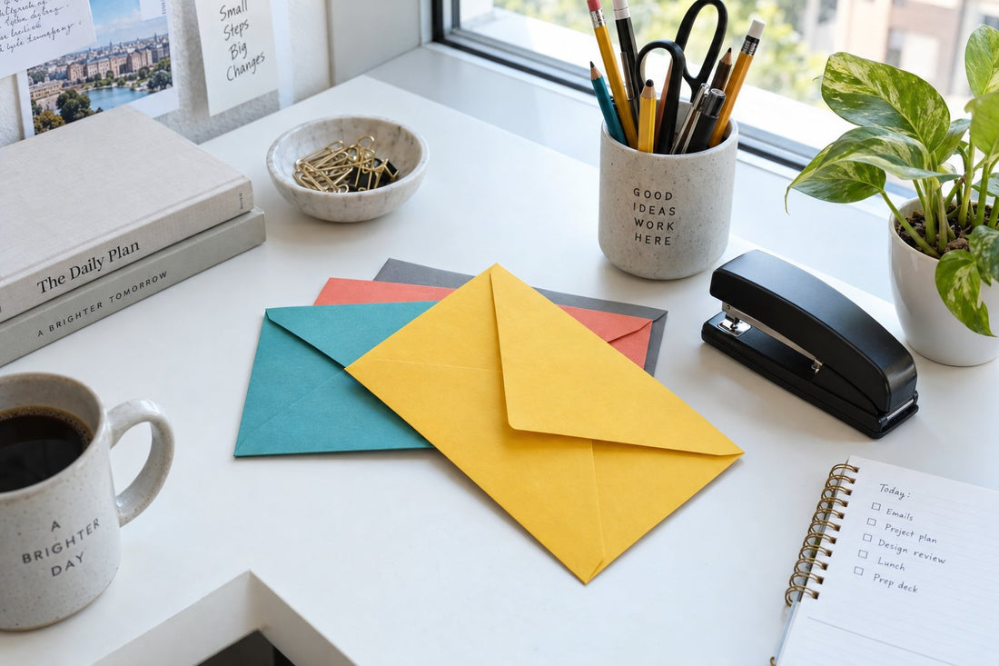 Gekleurde enveloppen voor zakelijk gebruik