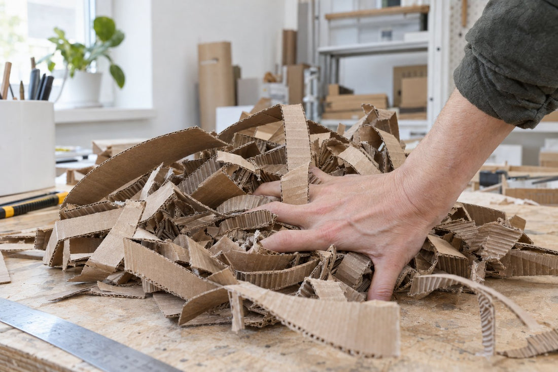Karton als opvulmateriaal in een verzenddoos