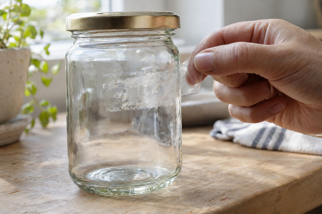 Plakband en tape verwijderen van karton, glas en hout