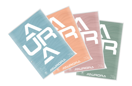 Cursusblok Aurora A4 lijn 2gaats 200pag 70gr