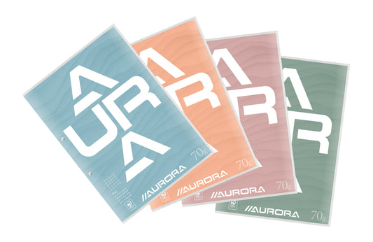 Cursusblok Aurora A4 5x5mm 2gaats 200pag 70gr
