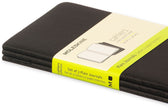 Schrift Moleskine 90x140mm blc 240pag zwart 3st - afbeelding 2