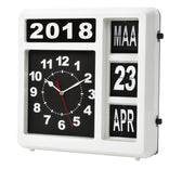 Wandklok Perel Flipover 31cm zwart wit - afbeelding 2