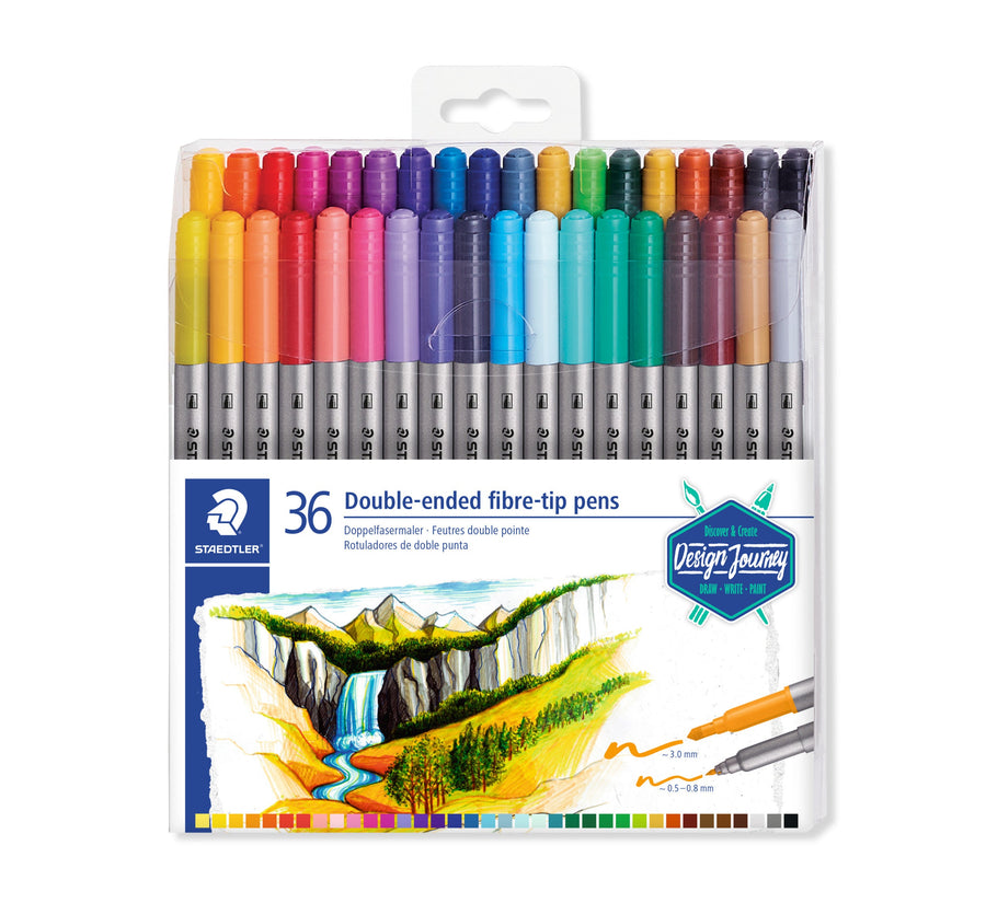 Kleurstift Staedtler 3200 dubbele punt set 36 st