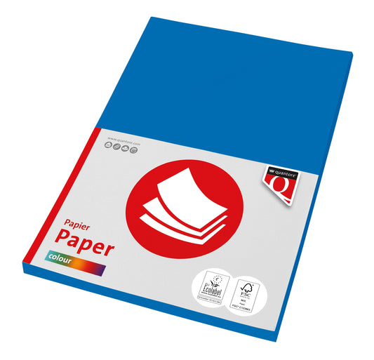 Kopieerpapier Quantore Col-50 A4 160gr diepblauw