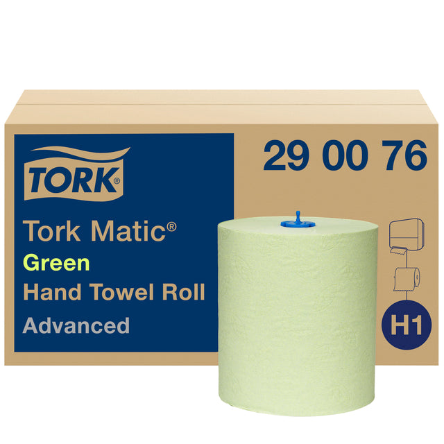 Handdoekrol Tork H1 Advanced 2laags 150m groen