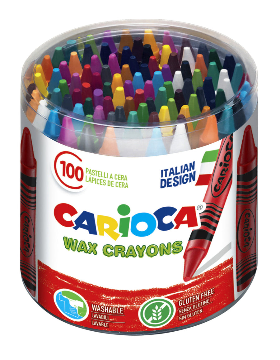 Waskrijt Carioca Maxi pot 100 stuks assorti