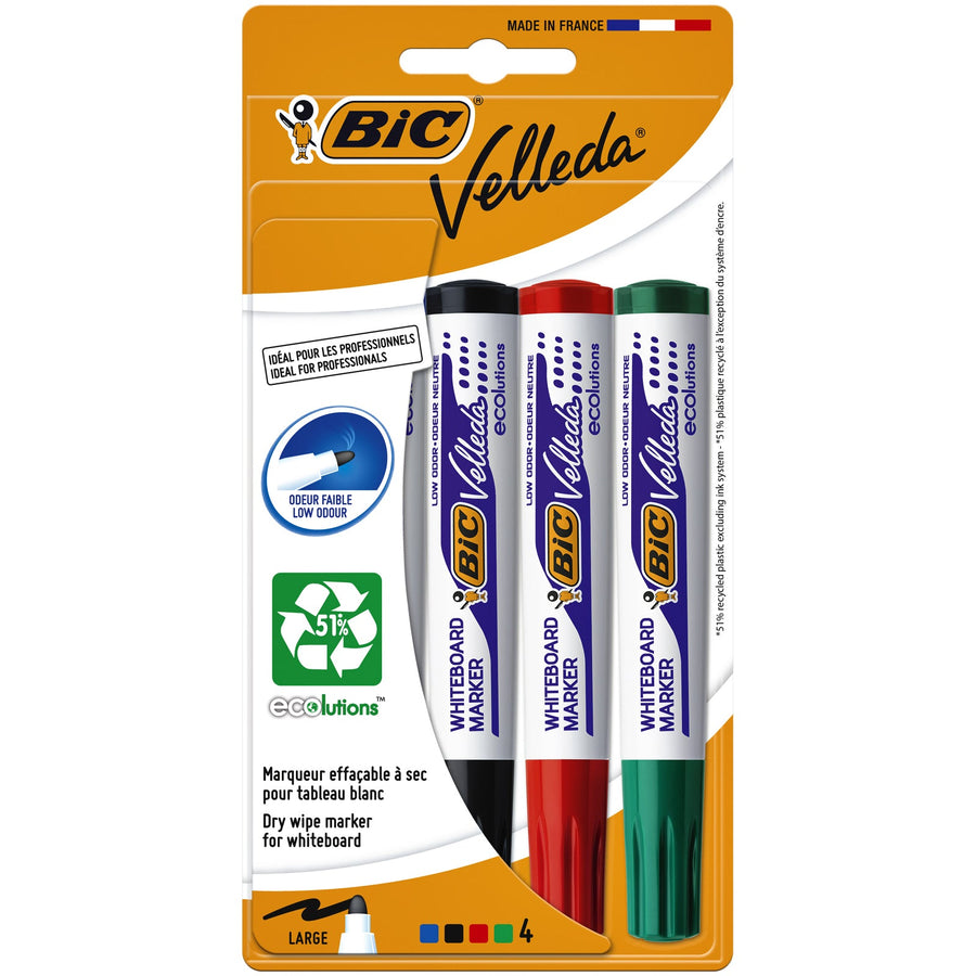 Whiteboardmarker Bic 1704 rond assorti