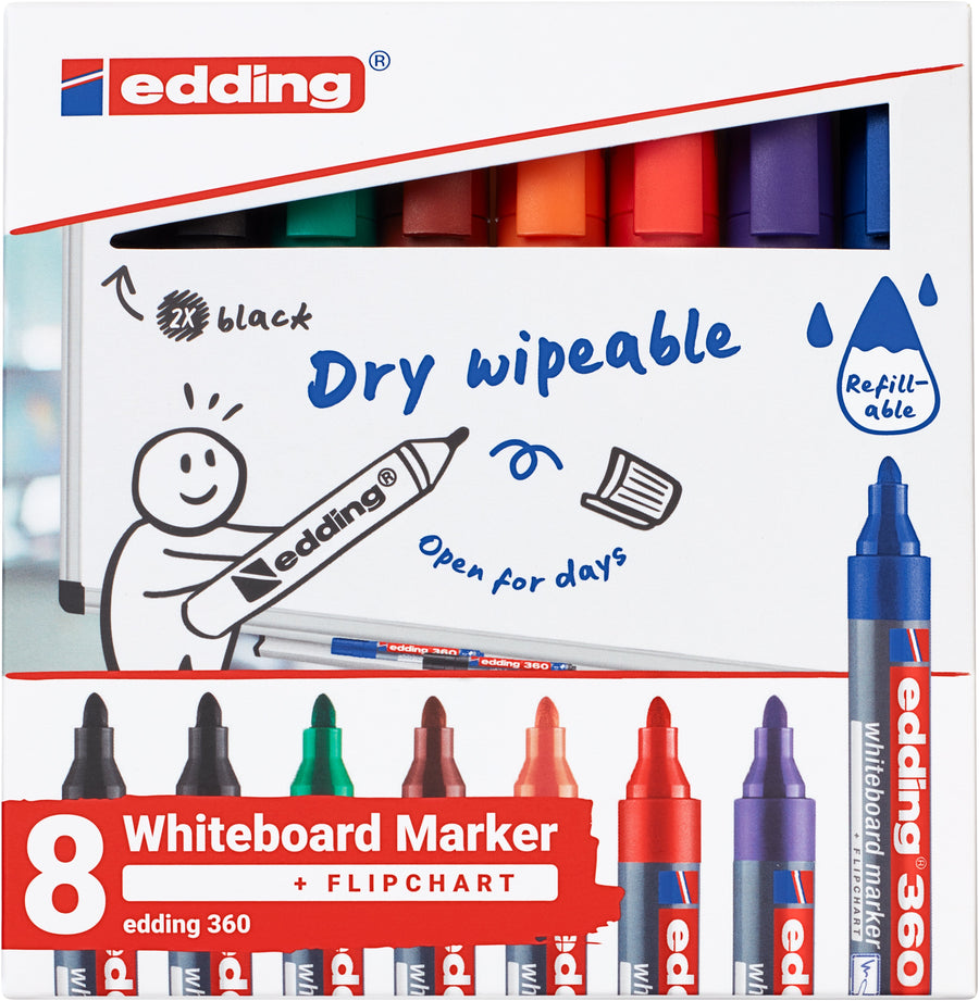 Whiteboardmarker edding 360 rond 1.5-3mm ass