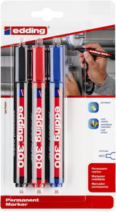 Viltstift edding 300 rond 1.5-3mm blist3 assorti