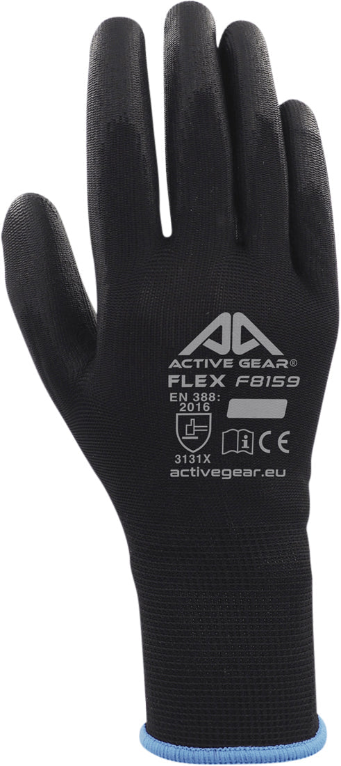 Handschoen ActiveGear grip PUflex zwart medium