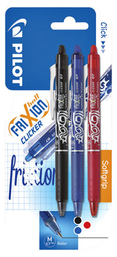 Rollerpen PILOT friXion clicker M 3st assorti