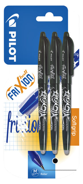 Rollerpen PILOT friXion BL-FR7 M 3st zwart