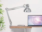 Bureaulamp MAUL Study met tafelklem chroom - afbeelding 4