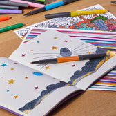 Fineliner Papermate Flair Metallic M 6st assorti - afbeelding 6