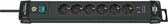 Stekkerdoos Brennenstuhl Prem 6vdig  2USB 3m zwart
