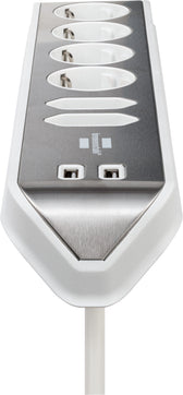 Stekkerdoos Brennenstuhl Estilo 6vdig USB 2m wt - afbeelding 5