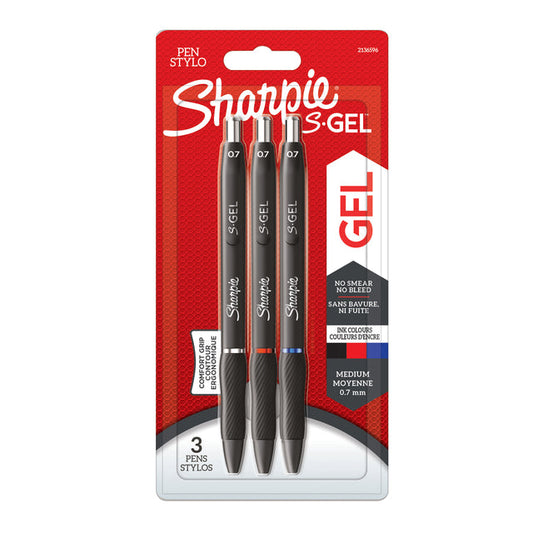 Gelschrijver Sharpie S-gel M 3st assorti
