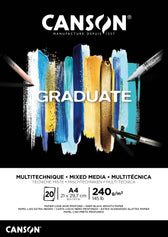 Mixed mediapapier Canson Graduate 240gr A4 zwart