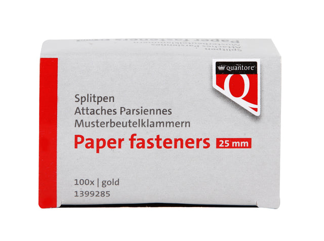 Splitpen Quantore 25mm goud 100 stuks
