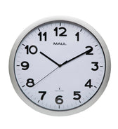 Wandklok MAUL Step RC Ø40x5cm kunststof zilver/wit