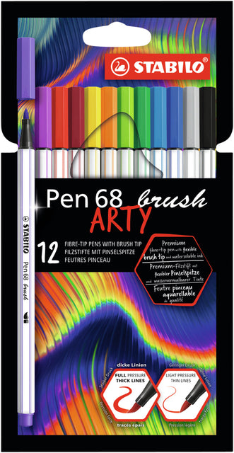 Brushstift STABILO Pen 68/12 Arty 12st assorti