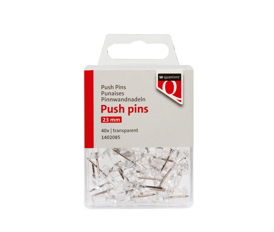 Push Pins Quantore transparant 40 stuks