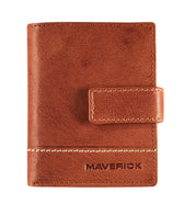 Kaarthouder Mav Rough Gear compact RFID cognac