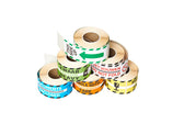Etiket Rillprint handle with care oranje - afbeelding 2
