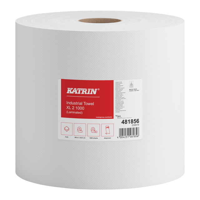 Poetspapier Katrin Industrial extra groot wit