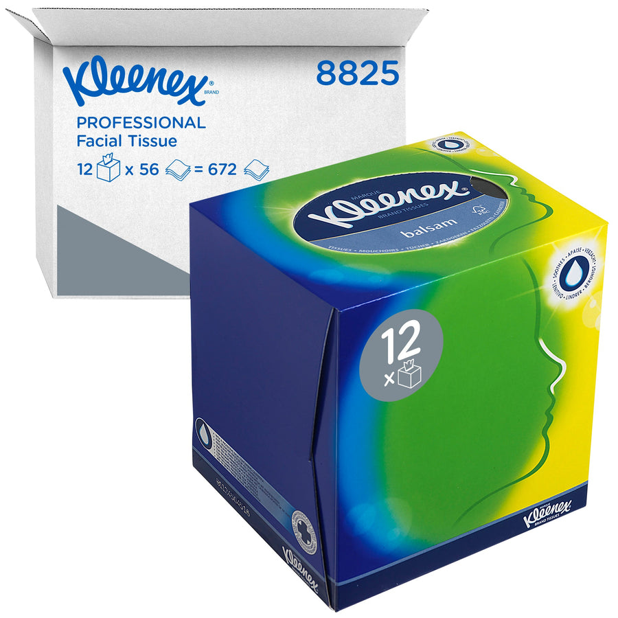 Facial tissues Kleenex kubus 3laags 56 vel wit