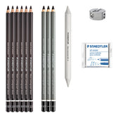 Houtskoolpotloodset  Staedtler 12dlg - afbeelding 2