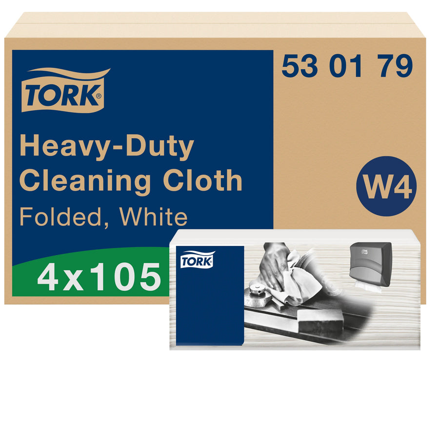 Reinigingsdoek Tork W4 gevouwen wit 530179