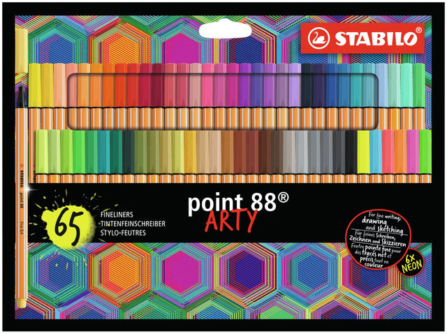 Fineliner STABILO point 88/65 Arty F ass 65st