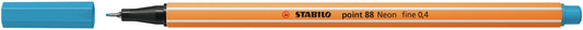 Fineliner STABILO point 88/031 F neon blauw