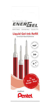 Gelschrijvervulling Pentel LR7 Energel M 3st rood