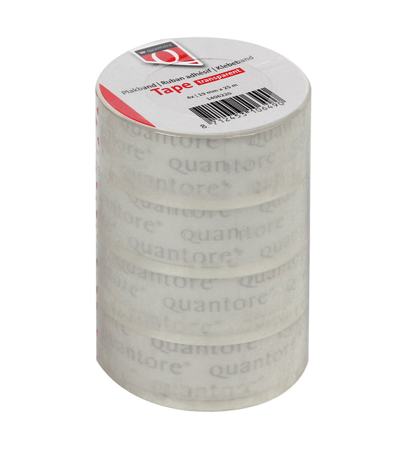 Plakband Quantore 19mmx25m transparant