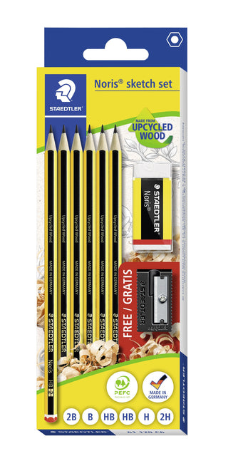 Potlood Staedtler Noris Potlood 6 st gom